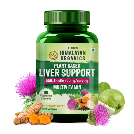 Vlado's Himalayan Organics Plant Based Liver Support with Milk Thistle for Liver Support  - 60 Veg Capsules