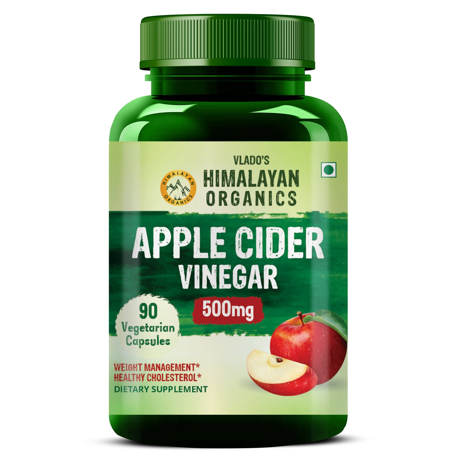 Vlado's Himalayan Organics Apple Cider Vinegar Supplement for Body Detoxification & Supports Digestive Health - 90 Veg Capsules