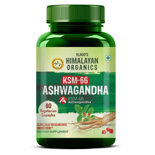 Vlado's Himalayan Organics KSM - 66 Ashwagandha 1000Mg I KSM-66 I Boost Energy, Strength, Stamina | Helps Anxiety & Stress Relief For Men & Women