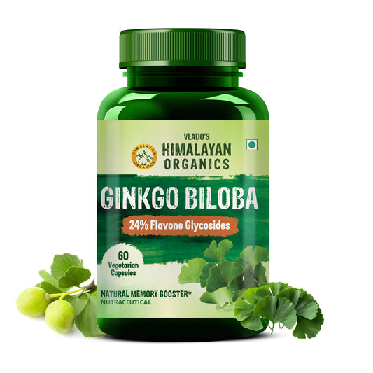 Vlado's Himalayan Organics Ginkgo Biloba for Healthy Brain Functions - 60 Count