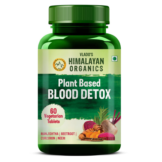 Vlado's Himalayan Organics Blood Detox | Beetroot Curcumin Manjistha Extracts | Pimple & Acne Control | Natural Purifier & Cleanser – 60 Tablets