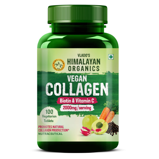 Vlado's Himalayan Organics Vegan Collagen 2000Mg With Biotin And Vitamin C  (100 Tablets)