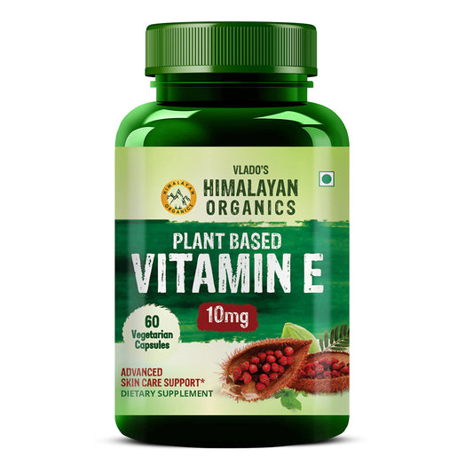 Vlado's Himalayan Organics Plant Based Vitamin E Capsules (Non GMO Sunflower, Aloevera, Argan) - 60 Capsules