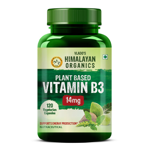 Vlado's Himalayan Organics Plant-Based Vitamin B3 | Supports Healthy Skin and Heart 120 Capsules