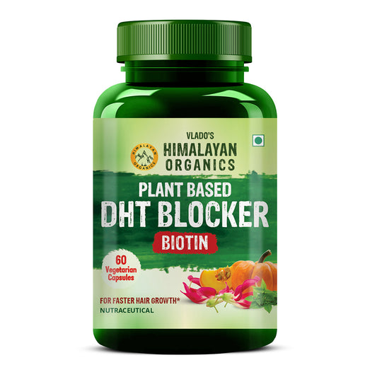 Vlado's Himalayan Organics Plant Based DHT Blocker | Goodness Of Nettle Leaves | 60 Veg Capsules