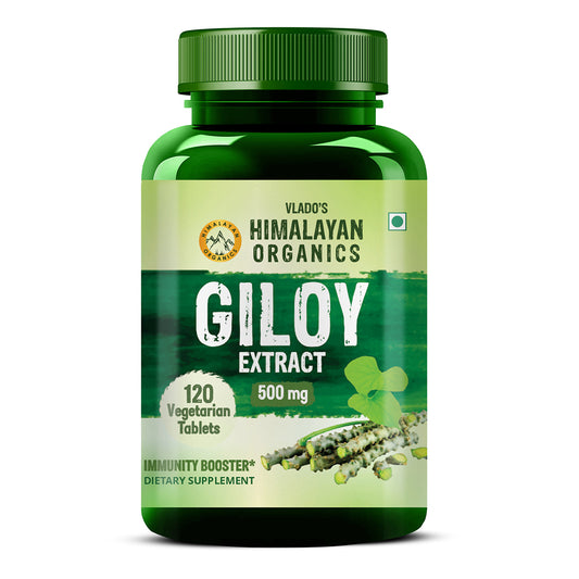 Vlado's Himalayan Organics Giloy Extract | Immunity Booster | Helps in Blood Purification | 120 Veg Tablets