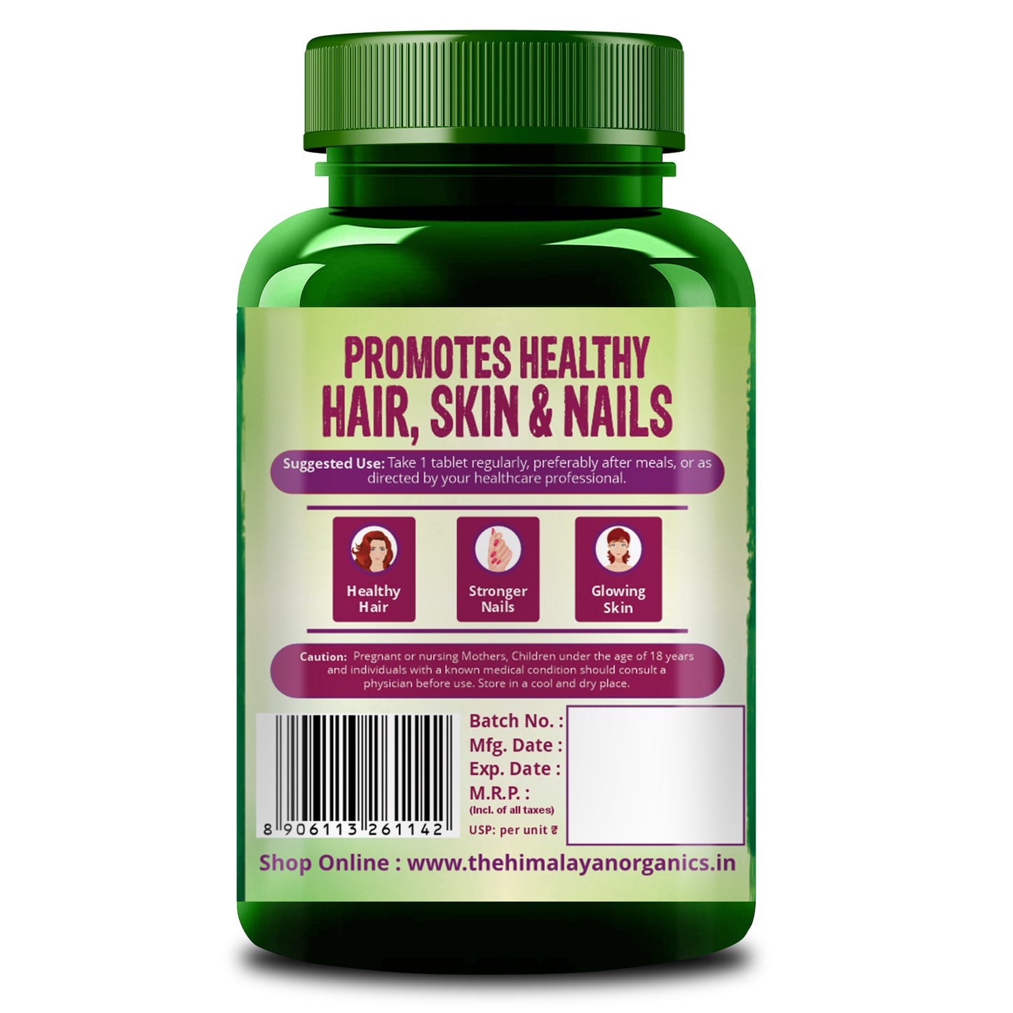 Vlado's Himalayan Organics Biotin 10,000 mcg for Hair Growth - 120 Tablets