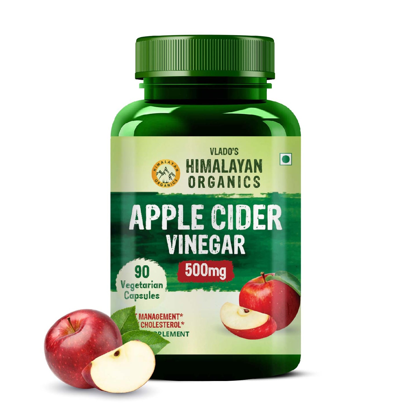 Vlado's Himalayan Organics Apple Cider Vinegar Supplement for Body Detoxification & Supports Digestive Health - 90 Veg Capsules