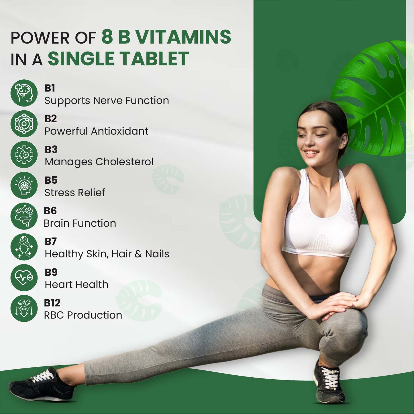 Vlado's Himalayan Organics Plant Based B Complex Vitamin with 100% RDA B1, B2, B3, B5, B6, B9 & B12 - 60 Veg Capsules