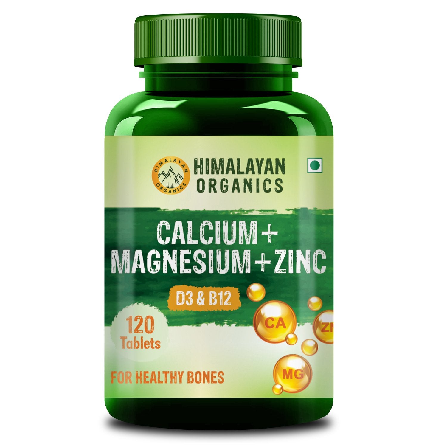 Vlado's Himalayan Organics Combo Pack of Calcium Magnesium Zinc D3 B12 (120 Tablets) & Milk Thistle (120 Capsules) - For Bones, Liver & Kidney Health